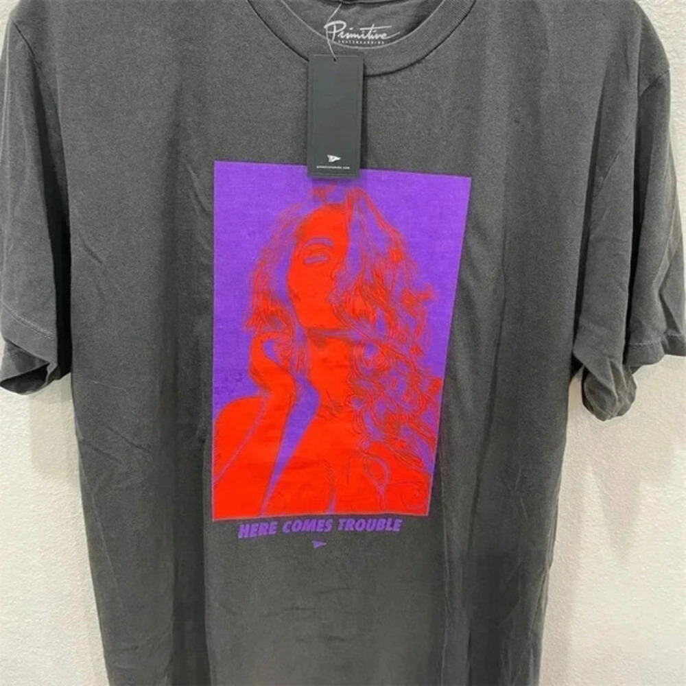 Primitive Men's Graphic Print Black T-Shirt Size M Streetwear Casual NWT